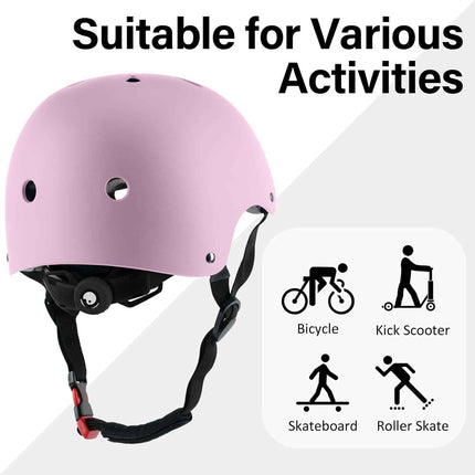Skateboard Bike Helmet, Lightweight Adjustable, Multi-Sport for Bicycle Skate Sc