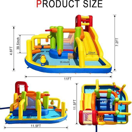 Umbalir Inflatable Obstacle Bounce House, Kids Bounce House Water Park with Wate