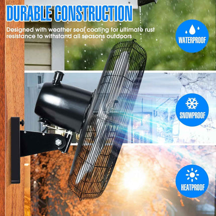 iLiving 20" Outdoor Oscillating High Velocity Wall Fan with 4750 CFM Heavy Duty