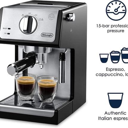 (Used - fair) De'Longhi 15-Bar Pump Espresso Machine with Milk Frother & Tempera