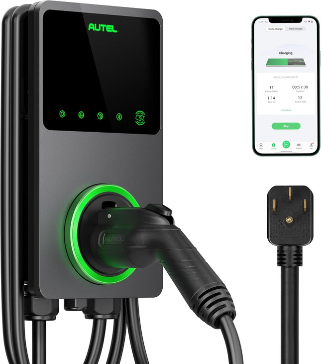 Autel MaxiCharger Home Smart Electric Vehicle (EV) Charger, 40 Amp Level 2 Wi-Fi