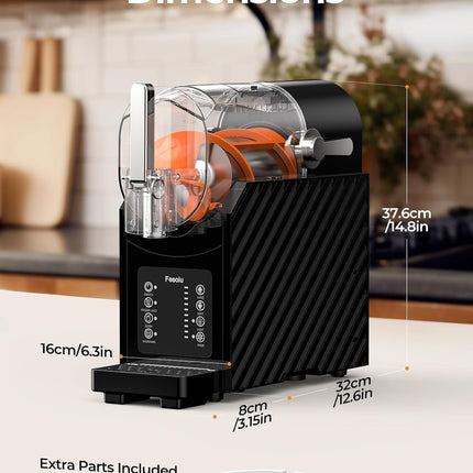 Fesoiu 88 oz Professional Slushie Machine with Self-Cleaning, 3 Preset Programs & 10 Texture Levels, Home Bar