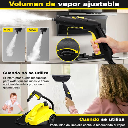 KROQO Multi-Purpose Steam Cleaner Handheld Steam Cleaner for Everything with 23