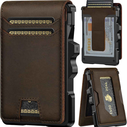 furid Genuine Leather Wallet for Men: RFID Slim Minimalist Wallets with Money Cl