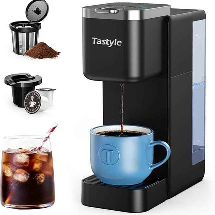 Tastyle Single Serve Hot & Iced Coffee Maker with Strong Brew, 40oz Removable Re