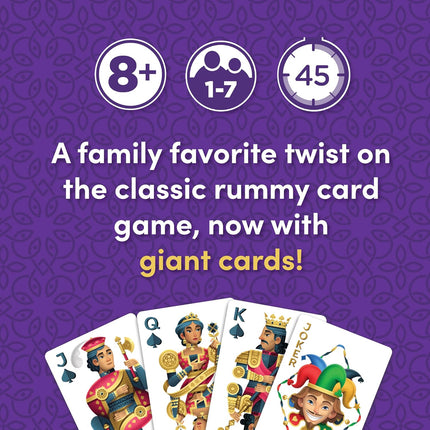 Five Crowns GIANT Rummy Style Jumbo Card Game for Kids, Family Game Night | Uniq