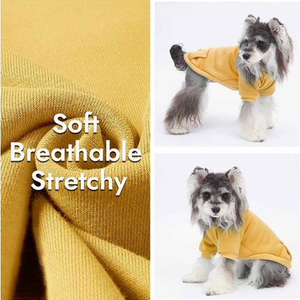 Dog Hoodie (Brown+Khaki, XX-Small)