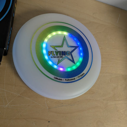 LED Light Up Flying Disc Toys for Kids Adults, Rechargeable, 175g 4 Brightness,