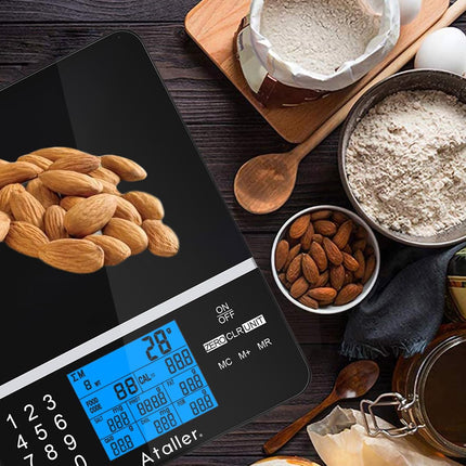 Ataller Food Scale with Nutritional Calculator, Kitchen Diet Scale, Digital Food