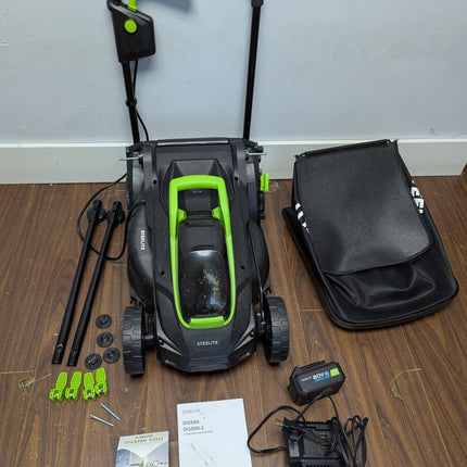 STEELITE 13 in 20V Cordless Electric Lawn Mower, Brushless with 5-Position Cutting Height & 4.0Ah Battery