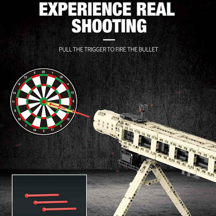 Reobrix 77006 Technic MG42 Building Blocks Set, Made of Clamp Blocks with 1886 P