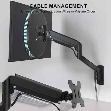 WALI Computer Monitor Wall Mount for 17 to 32 Inch Screens, Single Monitors Moun