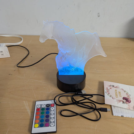 3D Horse Lamp for Kids Girls Boys Horse Lover Gifts,16 Color Remote Control LED