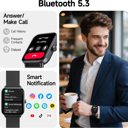 Smart Watch for Men Women (Answer/Make Call), Alexa Smartwatch Compatible with A