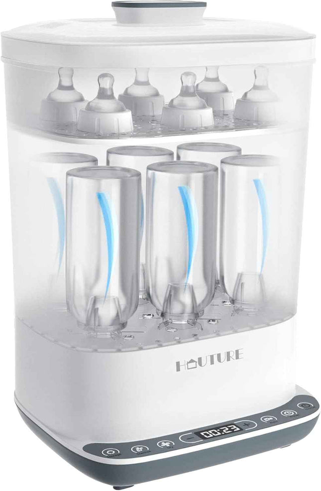 Baby Bottle Sterilizer, HAUTURE 6-in-1 Bottle Sterilizer and Dryer, Electric Ste