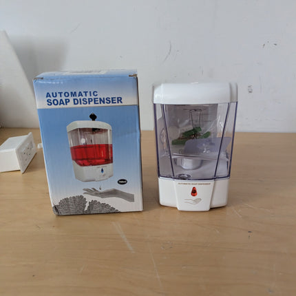 PLUSSEN Soap Dispenser Wall Mount, Automatic Hand Sanitizer Dispenser 600ml Gel
