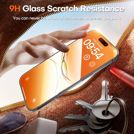 TOCOL 2 Pack for iPhone 17 Screen Protector 6.3 inch 9H Hardness Military Grade