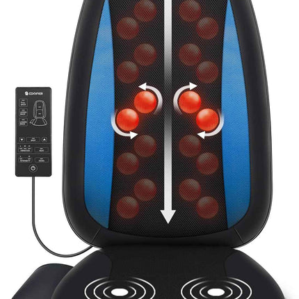 Comfier Shiatsu Back Massager with Heat -Deep Tissue Kneading Massage Seat Cushion, Massage Chair Pad for Full Back, Electric Body Massager for Home or Office Chair use,Valentine's Day Gift for Men,Women