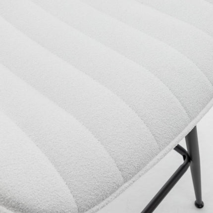 Whiterye 24’’ Bar Stools Set of 2 Modern Barstools White Bar Stools with Fabric