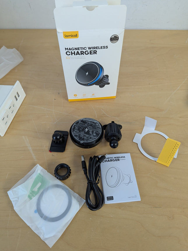 Lamicall for MagSafe Car Mount Charger - [Ultra Magnet] 15W Wireless Car Phone H