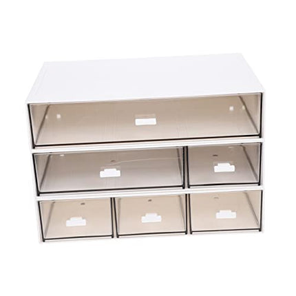 MOKKHNB 3pcs Multipurpose Desktop Storage Box Multi Organizer for Office and Pla