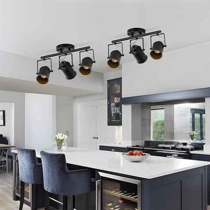 SEEBLEN Kitchen Track Lighting Fixtures Ceiling,3 Light Wall/Ceiling Light with