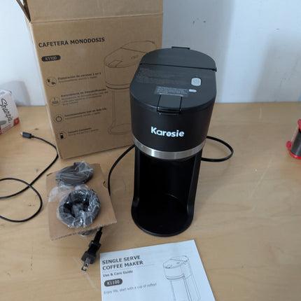 Karosie Single Serve Coffee Maker for K-Cup and Ground Coffee, Fast Brew