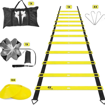 LYKAN FIT 20ft Agility Ladder Speed Training Equipment, Speed Ladder Agility Lad