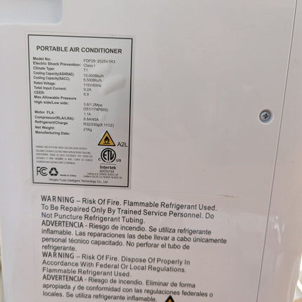 Portable Air Conditioner, 10000 BTU 3-in-1 Cooling, Dehumidifier, Fan with Remot