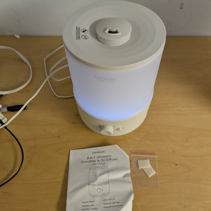 ASAKUKI Humidifiers for Bedroom, 3L Top Fill Cool Mist Air Humidifier & Aroma Di