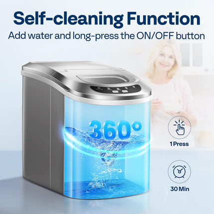 VIVOHOME Electric Portable Compact Countertop Automatic Ice Cube Maker Machine w