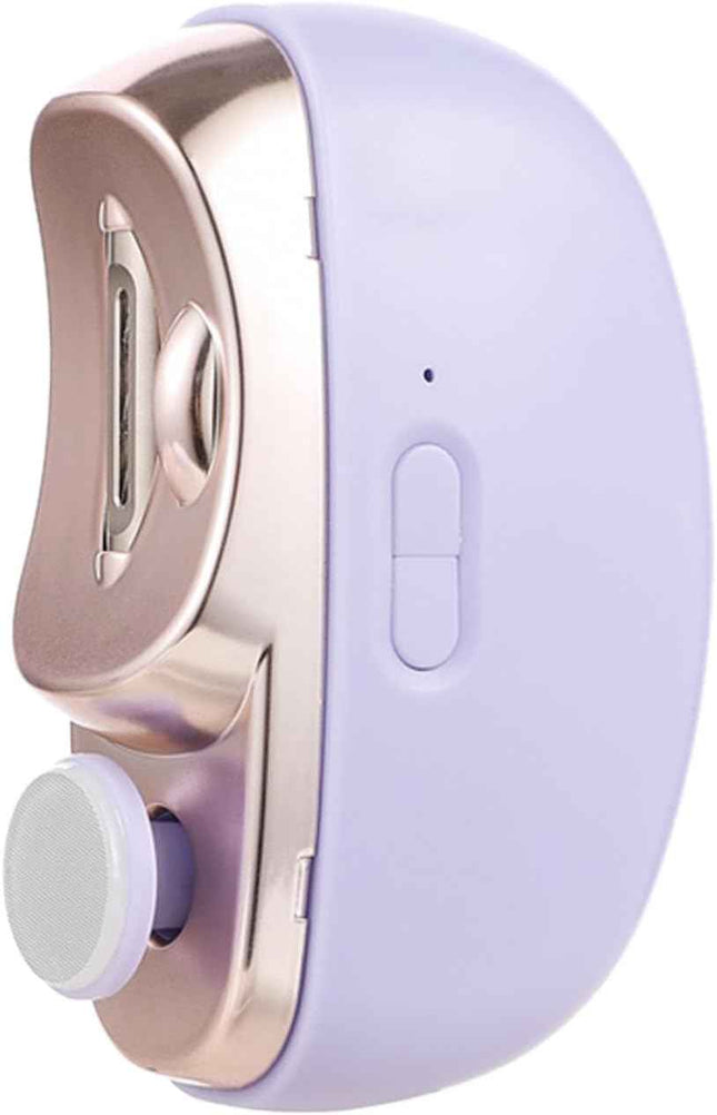 WHITE Automatic Electric Nail Clipper with Polishing,USB Rechargeable Safety Fin