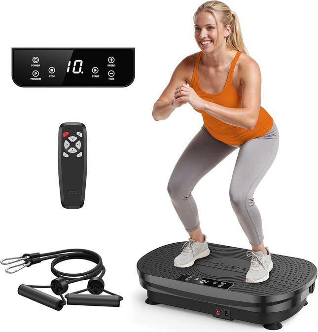 FEIERDUN Vibration Plate Exercise Machine, Vibration Plate for Lymphatic Drainag