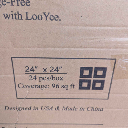 LooYee 24 PCS 24 x 24 Inch Black Drop Ceiling Tiles, 2 x 2FT PVC Smooth Ceiling