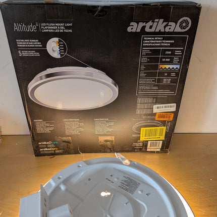 Artika Altitude 15” LED Flush Mount Ceiling Light, Dimmable Modern Fixture with
