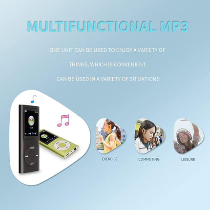 MP3 Player, Portable Lossless Sound Slim MP3 Music Player with Earphone, 1.8 Inc
