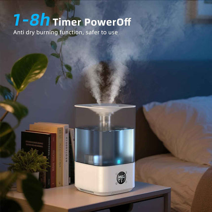 PKBD 6L Humidifier for Bedroom Large Room Home, 800ft² Wide Coverage, 26dB Quiet