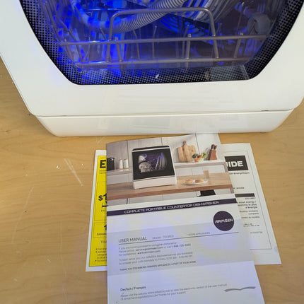 AIRMSEN AE-TDQR03 Countertop Portable Dishwasher, Compact Mini Dishwasher with 5