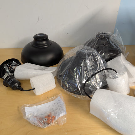 ALAISLYC 3 Pack Farmhouse Pendant Light Black Pendant Lighting for Kitchen Islan