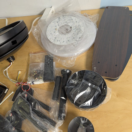 52 Inch Ceiling Fans with Lights and Remote,Black Outdoor Ceiling Fans with Dimm