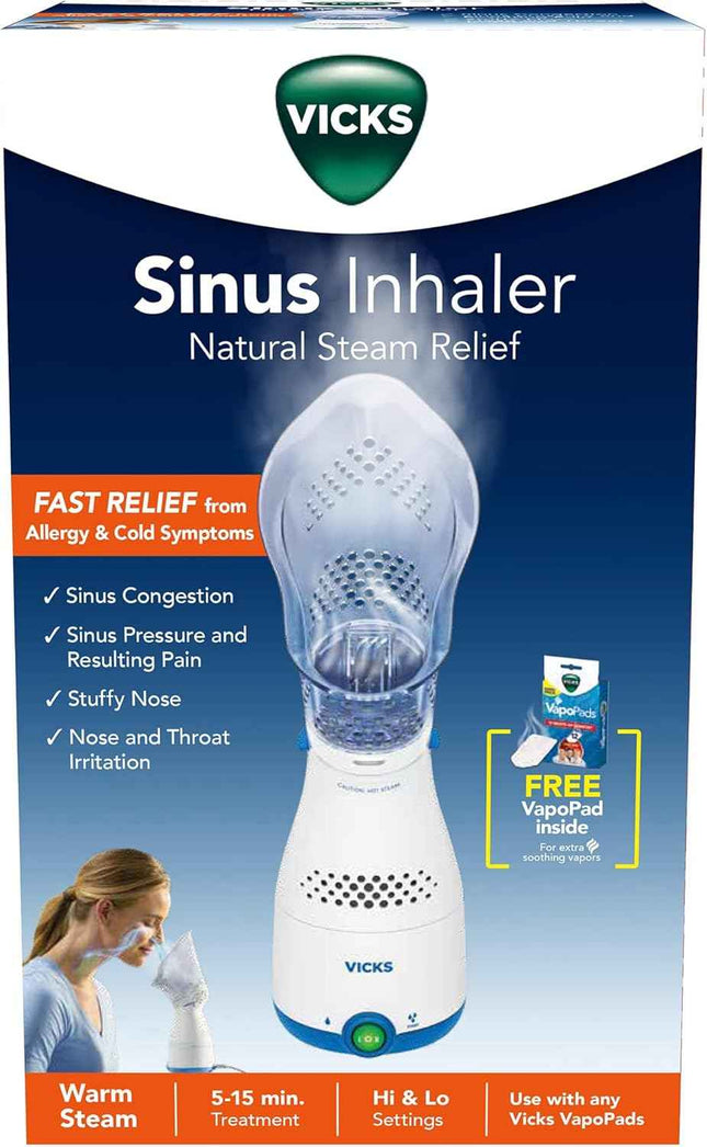 Vicks Sinus Inhaler, Plug-in Non-Medicated Steam Inhaler for Sinus Relief, Aller