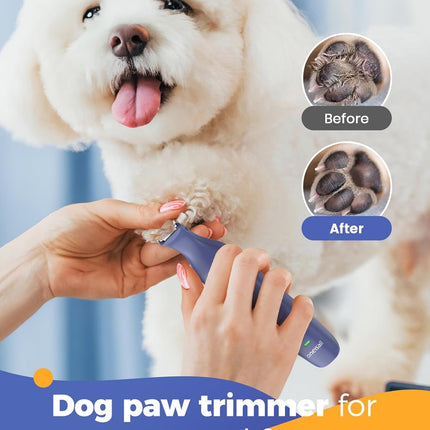 oneisall 4-in-1 Cordless Dog Grooming Kit with 2-Speed Clippers, Low Noise Paw T