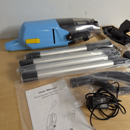 Ezasin Cordless Pool Vacuum for Above Ground & Inground Pools, Rechargeable Handheld with Telescopic Pole & Brush