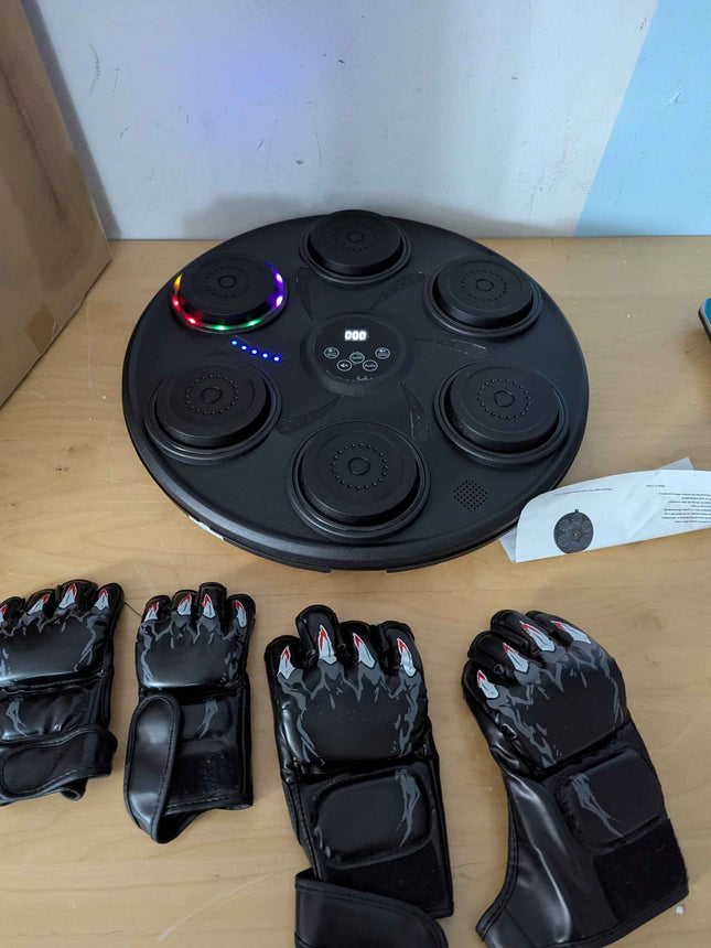 Music Boxing Machine Smart Bluetooth Boxing Equipment （2 Pairs of Gloves）