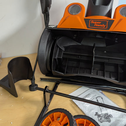 SuperHandy Electric Snow Thrower Walk-Behind Blower Corded AC 120V 18 inch Clear