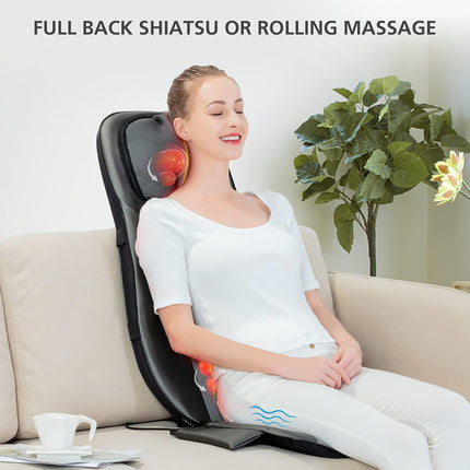 Snailax Shiatsu Neck & Back Massager with Heat, Full Back Kneading Shiatsu or Ro