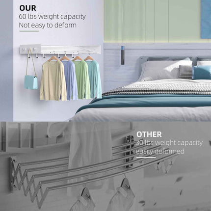 Drying Rack Clothing,Clothes Drying Rack Wall Mounted,Laundry Drying Rack Wall M