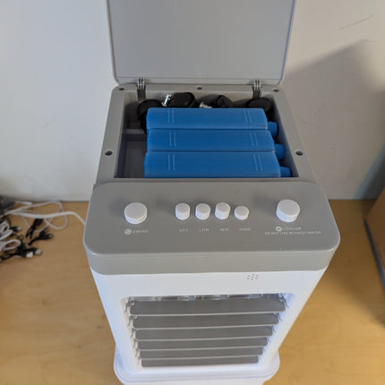 Mobile Evaporative Cooling Unit with 12L Water Tank, Quiet 35dB Air Cooler, 120°