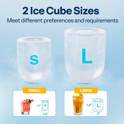 VIVOHOME Electric Portable Compact Countertop Automatic Ice Cube Maker Machine w