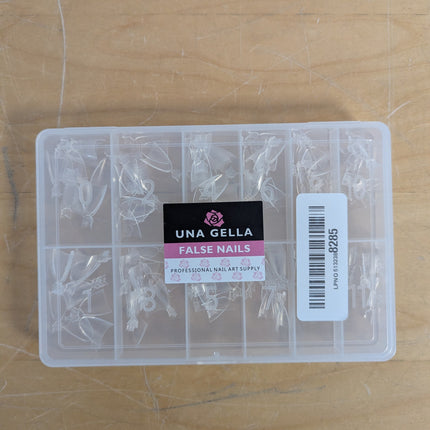 UNA GELLA Almond Shape Nail Tips Short: 504pcs Half Cover Almond Tips | Half Mat